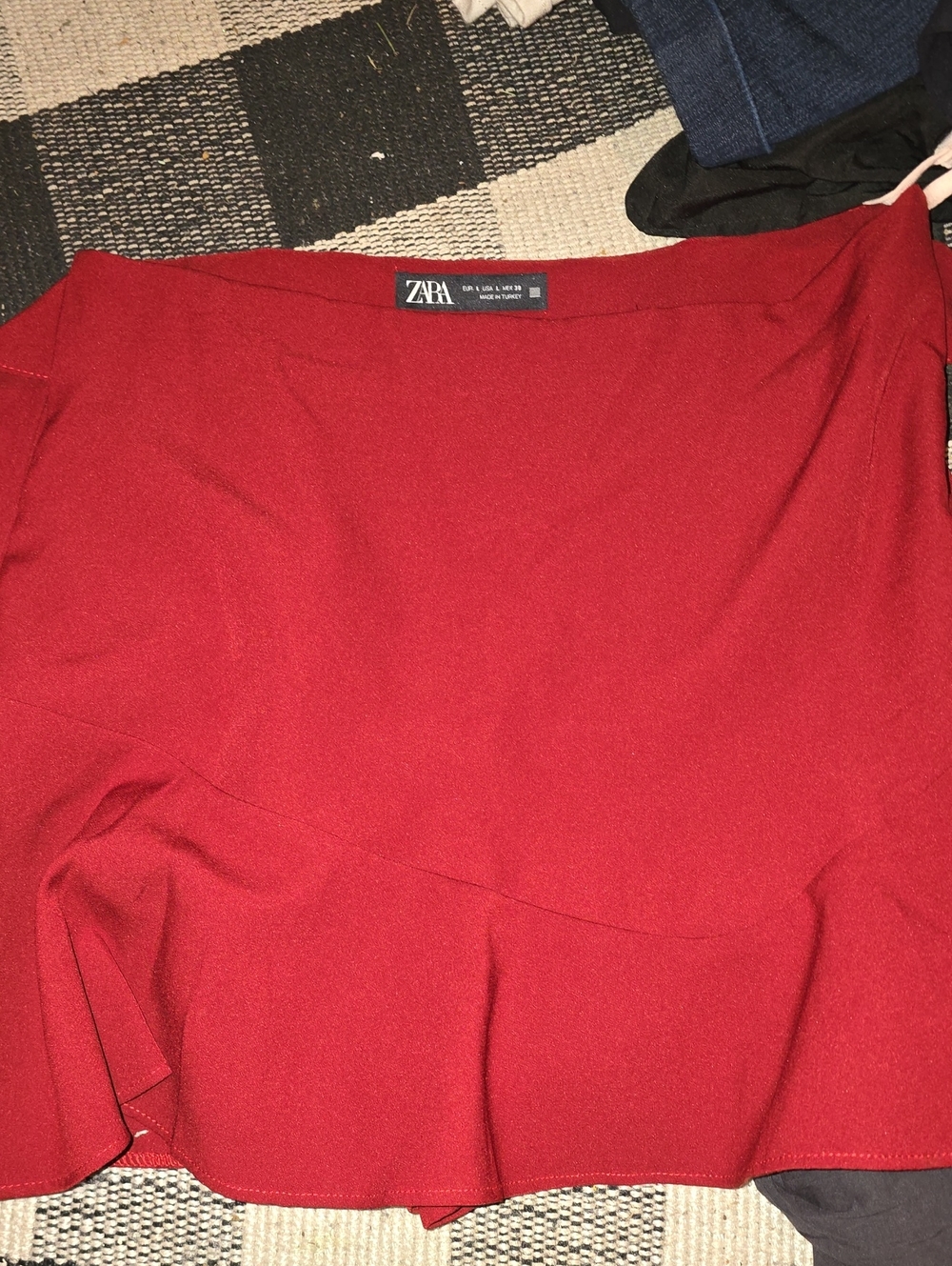 Zara Crimson Peplum Skort